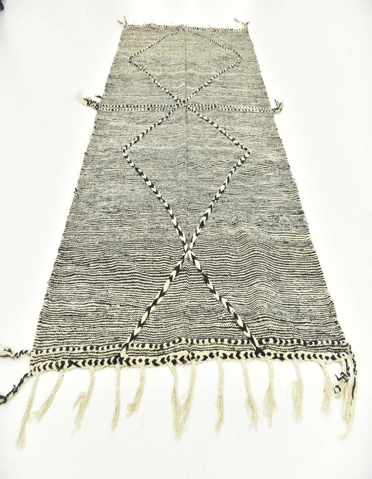 Detail image of  4' 11 x 8' 4  Hand Knotted Moroccan Wool Rug