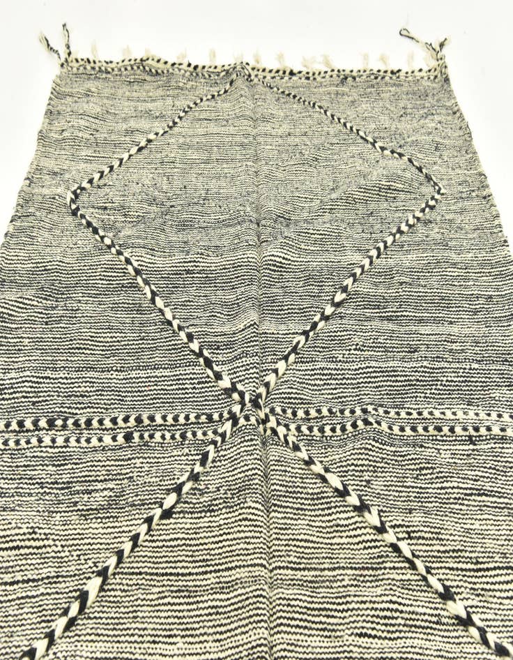 Detail image of  4' 11 x 8' 4  Hand Knotted Moroccan Wool Rug