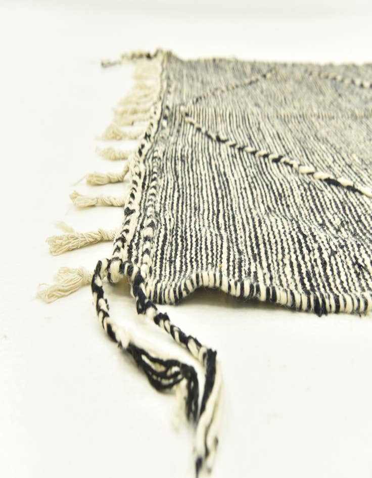 Detail image of  4' 11 x 8' 4  Hand Knotted Moroccan Wool Rug