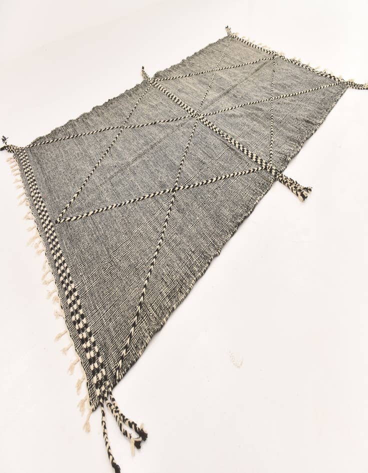 Detail image of  6' 10 x 11' 6  Hand Knotted Moroccan Wool Rug