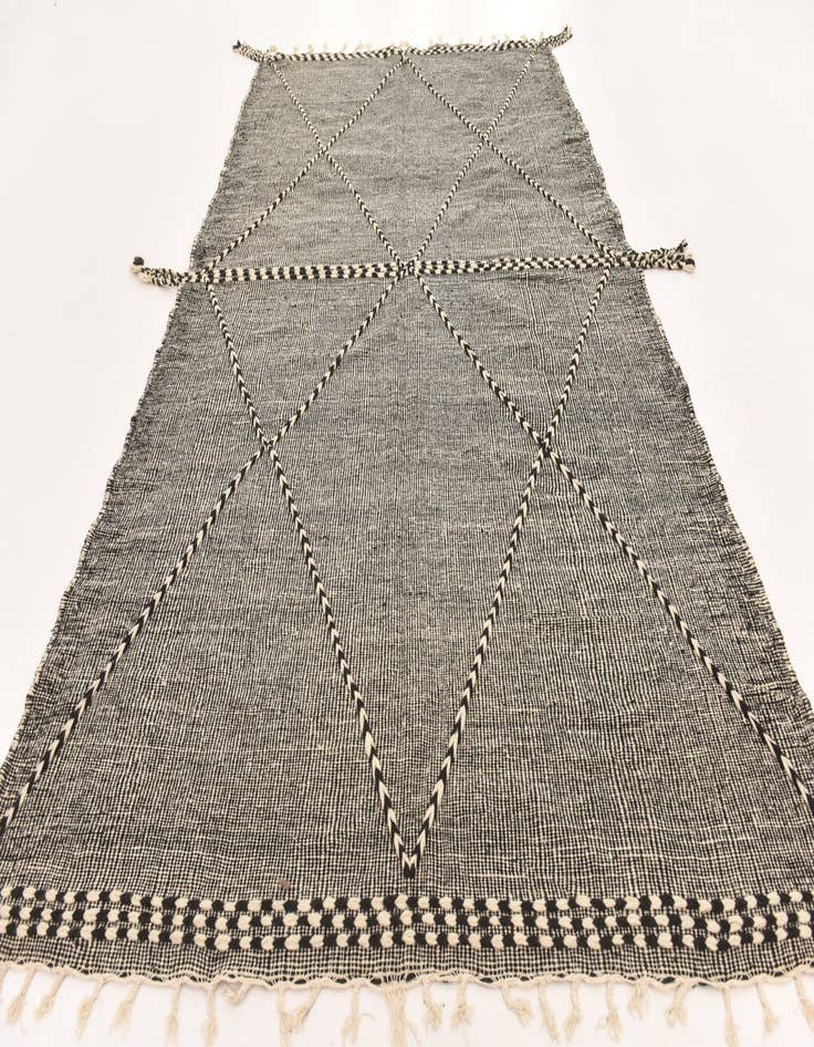 Detail image of  6' 10 x 11' 6  Hand Knotted Moroccan Wool Rug