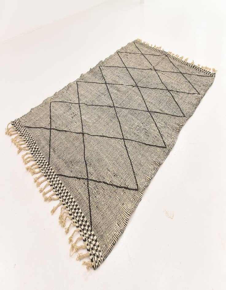 Detail image of  6' 2 x 9' 6  Hand Knotted Moroccan Wool Rug