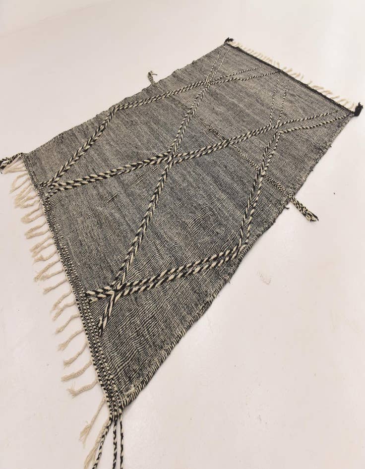 Detail image of  6' 5 x 10' 3  Hand Knotted Moroccan Wool Rug