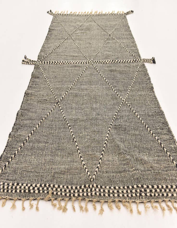 Detail image of  7' 1 x 12' 8  Hand Knotted Moroccan Wool Rug