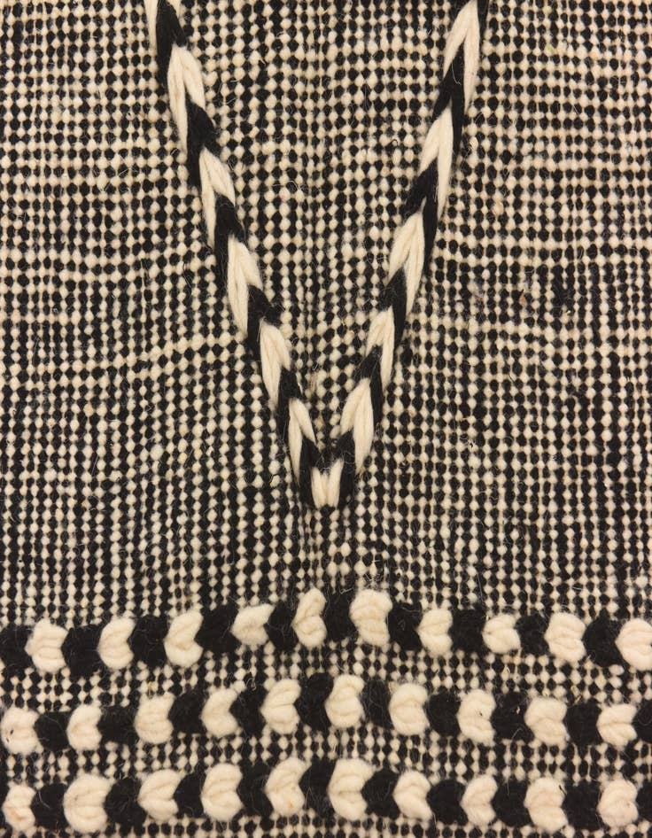 Detail image of  7' 1 x 12' 8  Hand Knotted Moroccan Wool Rug