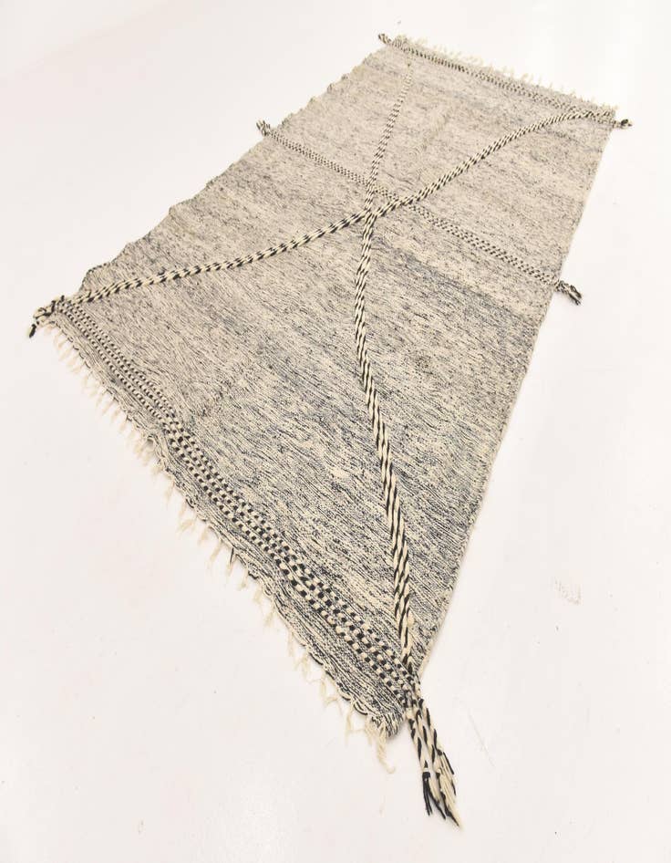 Detail image of  6' 7 x 10' 9  Hand Knotted Moroccan Wool Rug