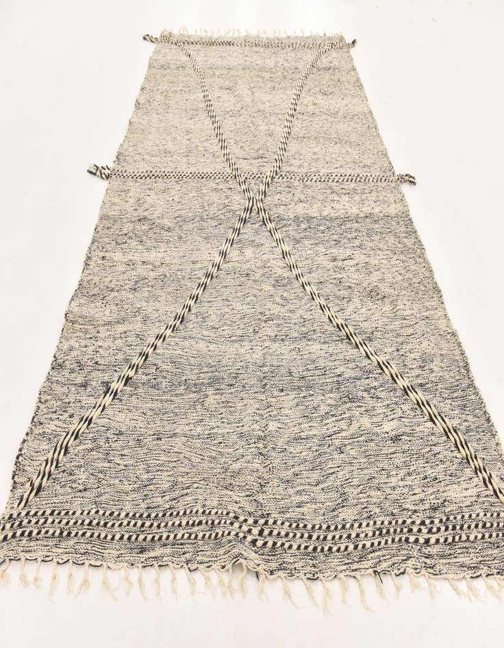 Detail image of  6' 7 x 10' 9  Hand Knotted Moroccan Wool Rug