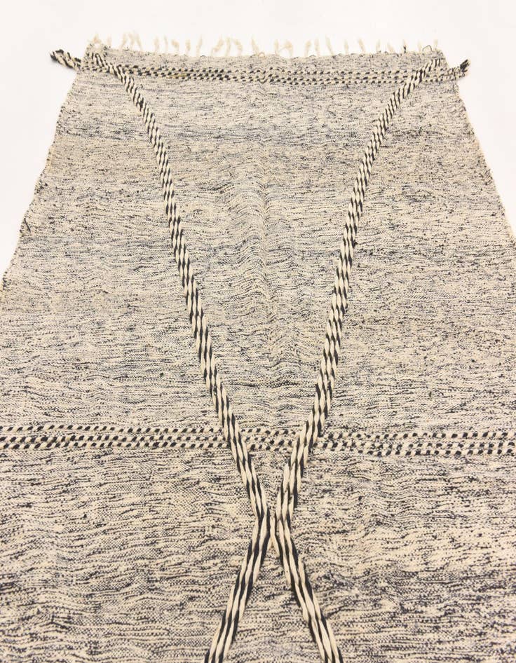 Detail image of  6' 7 x 10' 9  Hand Knotted Moroccan Wool Rug