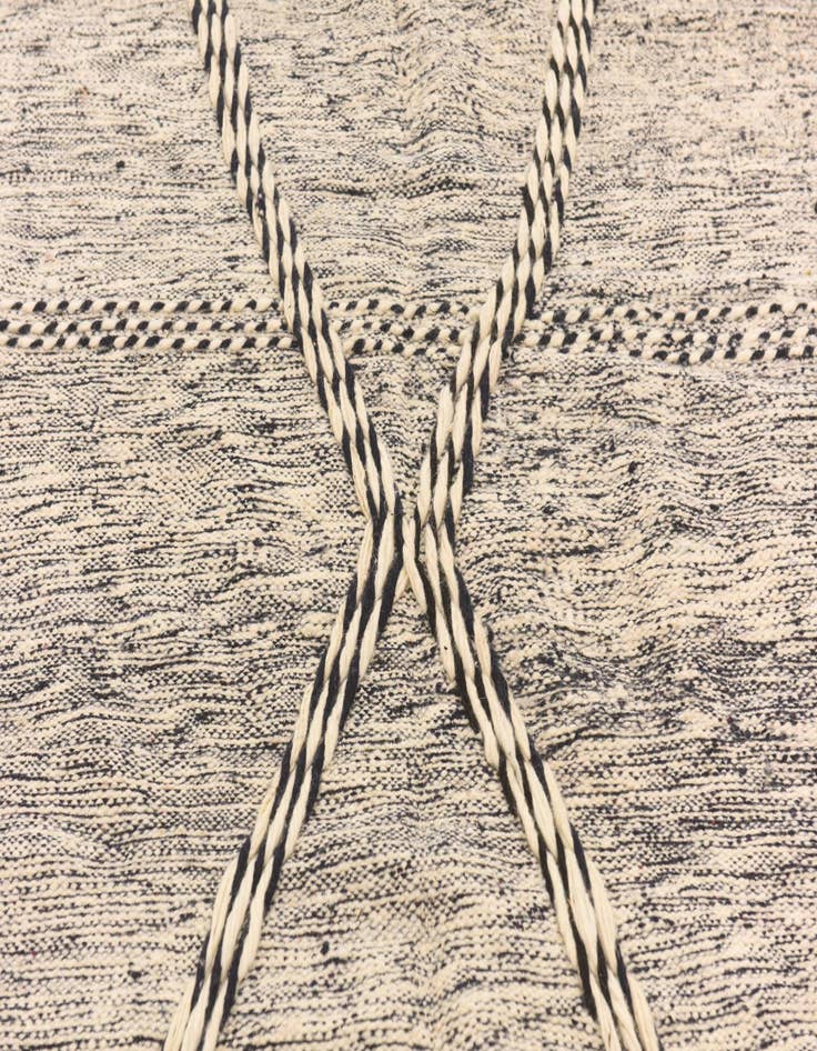 Detail image of  6' 7 x 10' 9  Hand Knotted Moroccan Wool Rug