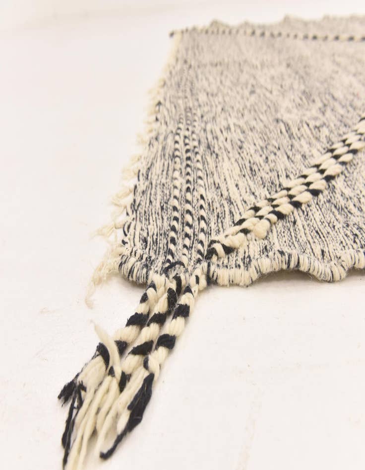 Detail image of  6' 7 x 10' 9  Hand Knotted Moroccan Wool Rug