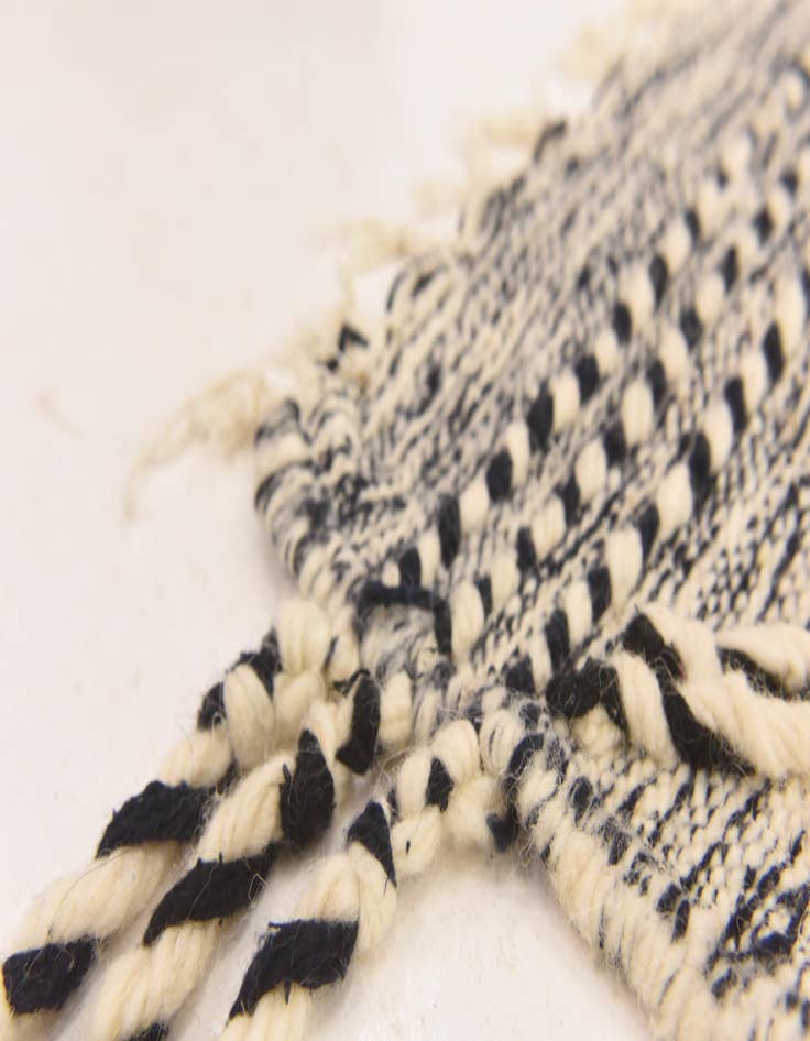 Detail image of  6' 7 x 10' 9  Hand Knotted Moroccan Wool Rug