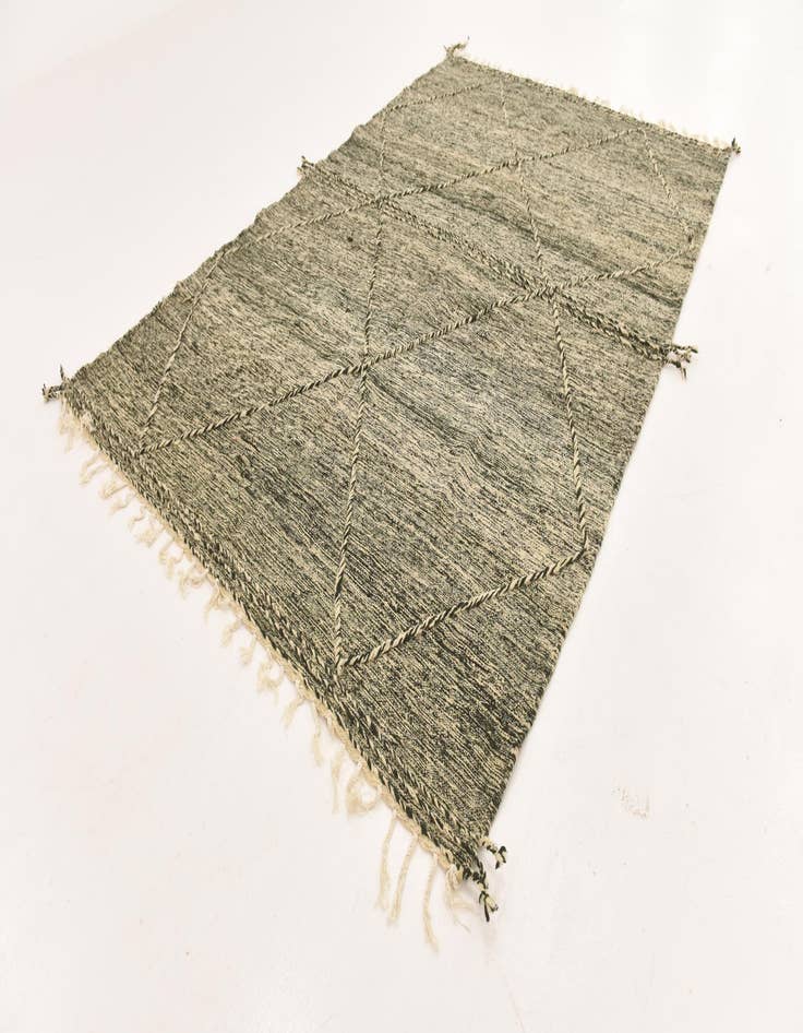 Detail image of  6' 8 x 10'  Hand Knotted Moroccan Wool Rug