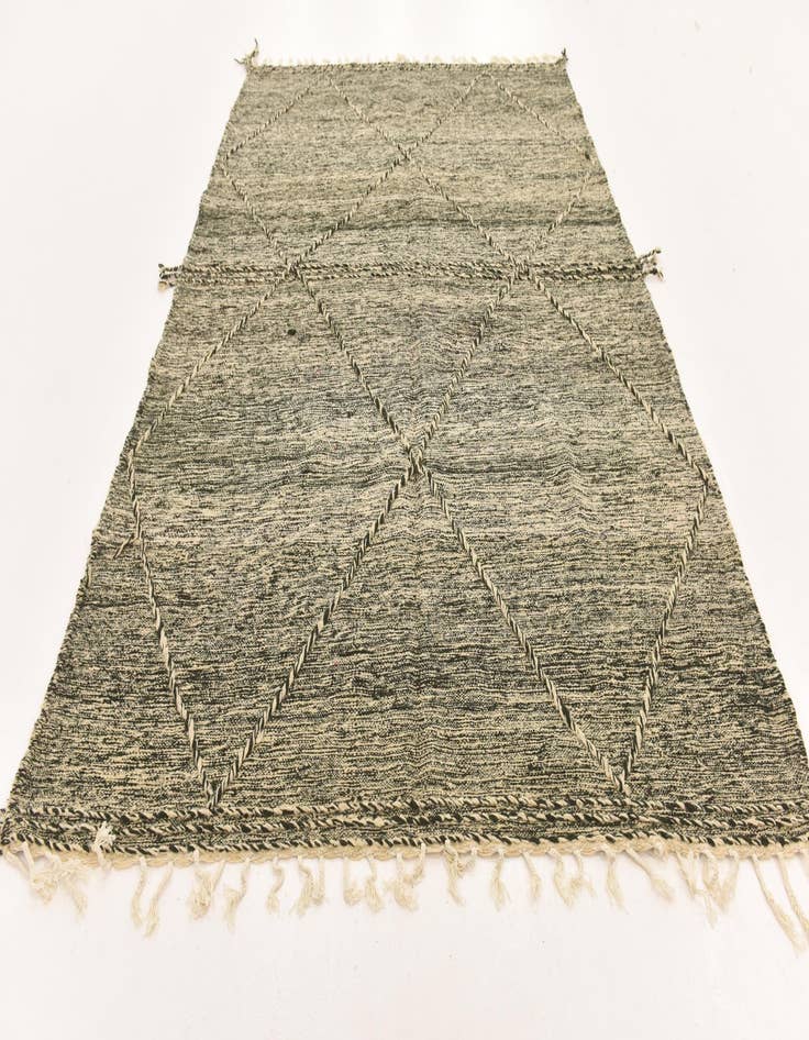 Detail image of  6' 8 x 10'  Hand Knotted Moroccan Wool Rug