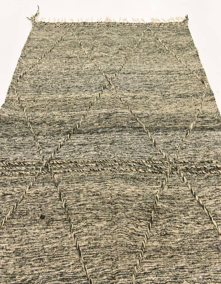 Detail image of  6' 8 x 10'  Hand Knotted Moroccan Wool Rug