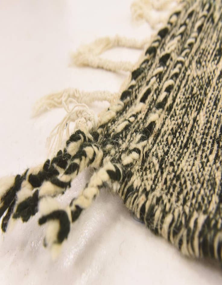 Detail image of  6' 8 x 10'  Hand Knotted Moroccan Wool Rug