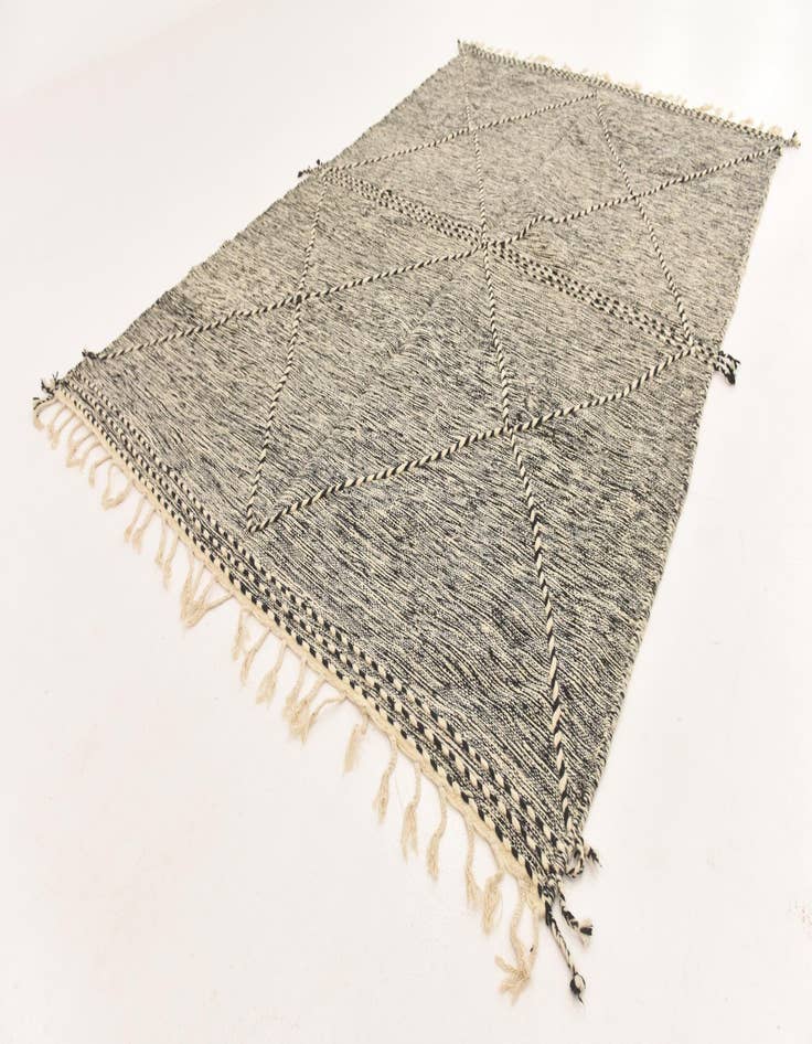 Detail image of  6' 7 x 9' 10  Hand Knotted Moroccan Wool Rug