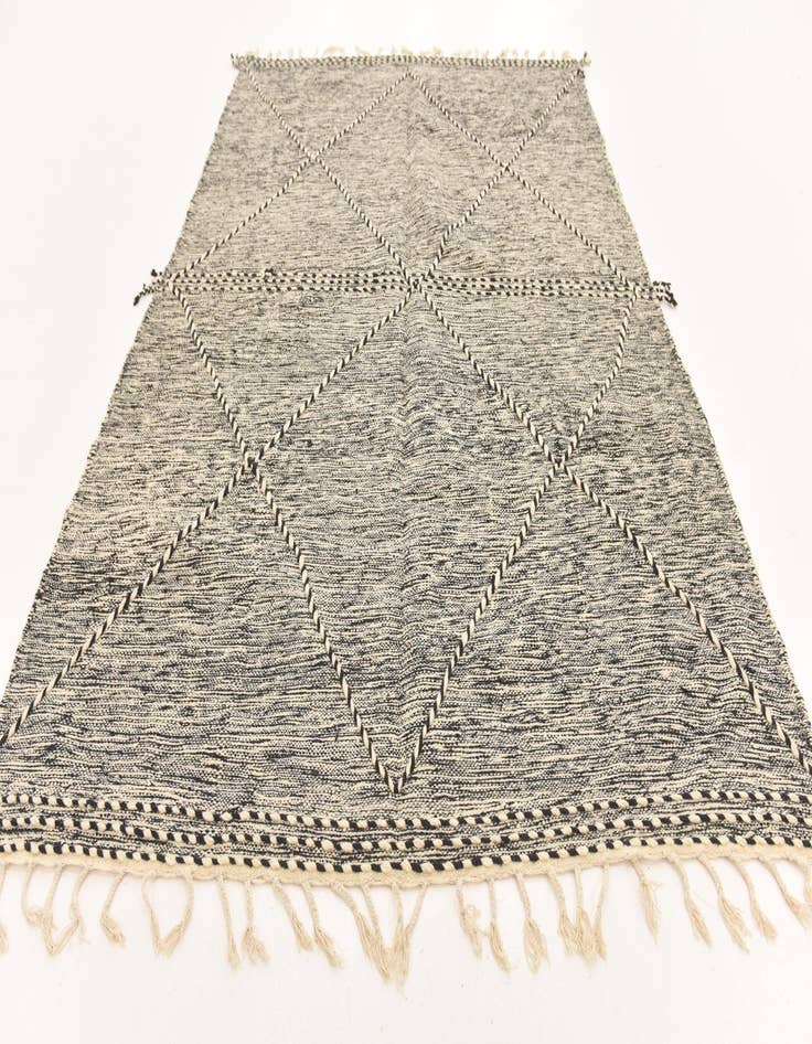 Detail image of  6' 7 x 9' 10  Hand Knotted Moroccan Wool Rug