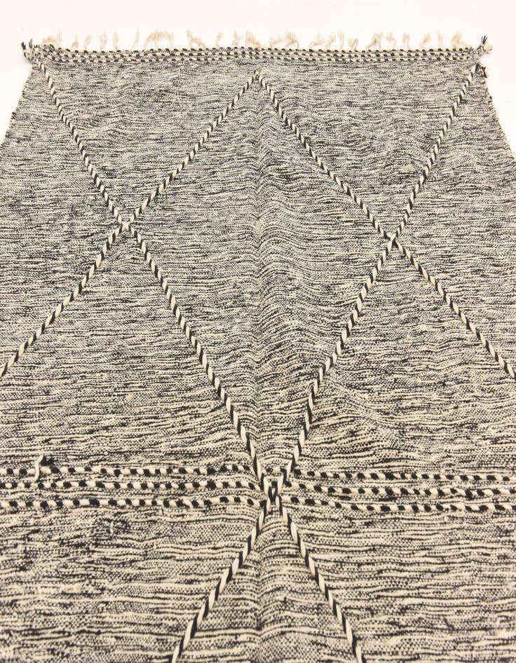 Detail image of  6' 7 x 9' 10  Hand Knotted Moroccan Wool Rug