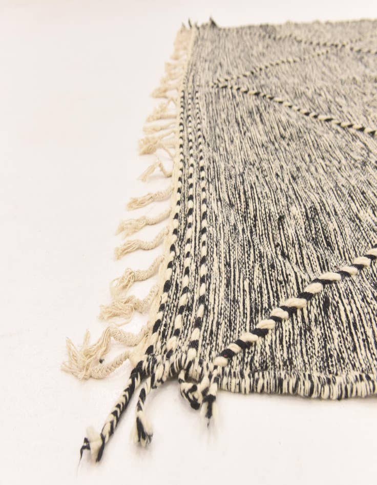 Detail image of  6' 7 x 9' 10  Hand Knotted Moroccan Wool Rug