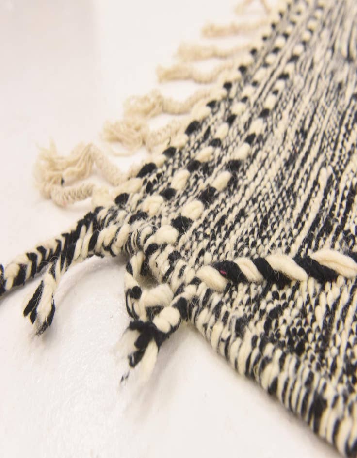 Detail image of  6' 7 x 9' 10  Hand Knotted Moroccan Wool Rug