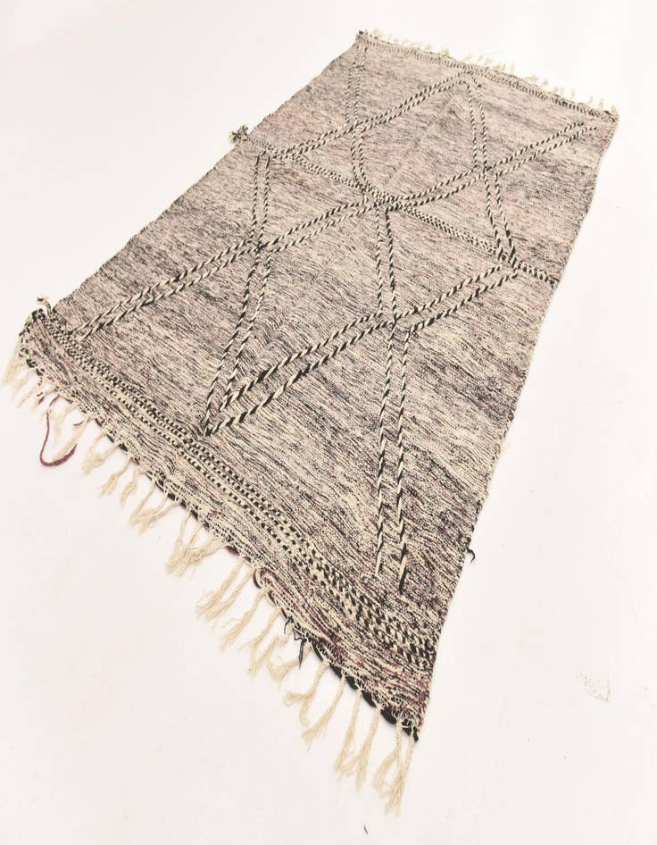 Detail image of  6' 7 x 10'  Hand Knotted Moroccan Wool Rug