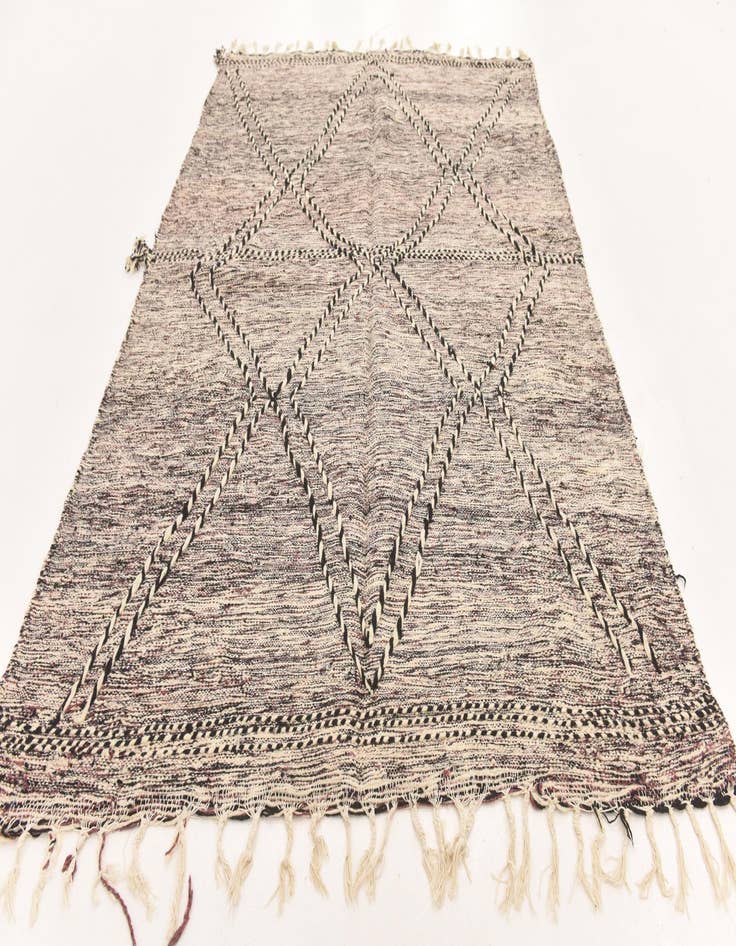 Detail image of  6' 7 x 10'  Hand Knotted Moroccan Wool Rug