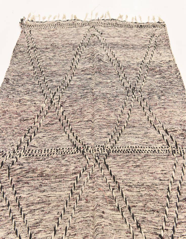 Detail image of  6' 7 x 10'  Hand Knotted Moroccan Wool Rug