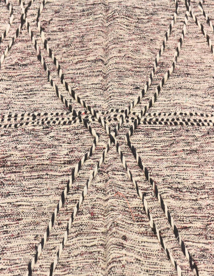 Detail image of  6' 7 x 10'  Hand Knotted Moroccan Wool Rug