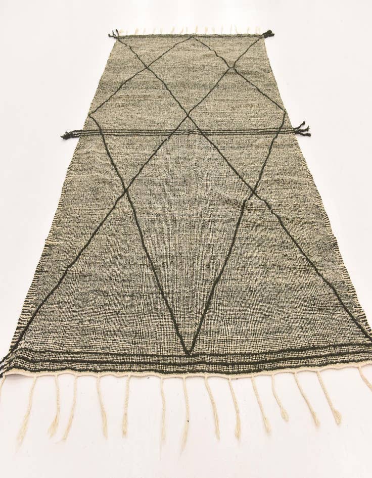 Detail image of  6' 6 x 10' 4  Hand Knotted Moroccan Wool Rug