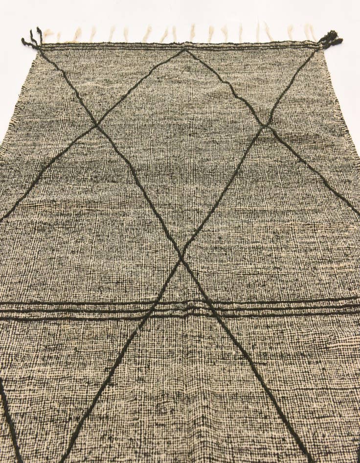 Detail image of  6' 6 x 10' 4  Hand Knotted Moroccan Wool Rug