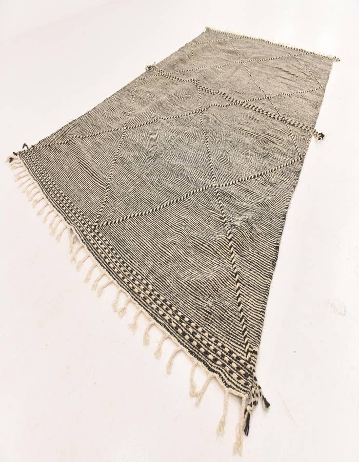 Detail image of  6' 3 x 10' 5  Hand Knotted Moroccan Wool Rug