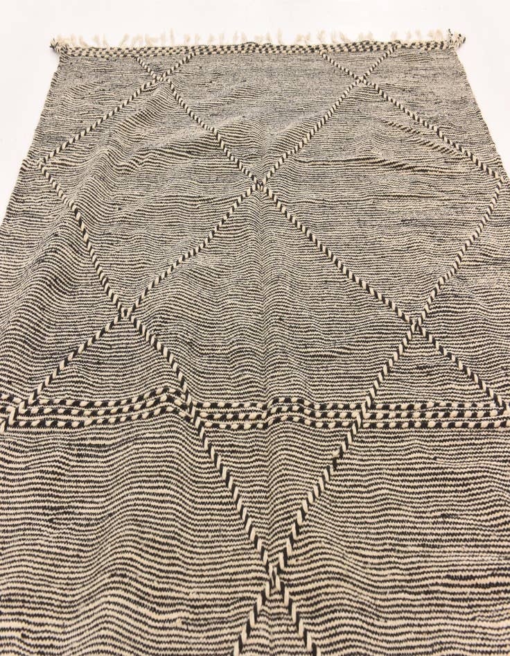 Detail image of  6' 3 x 10' 5  Hand Knotted Moroccan Wool Rug