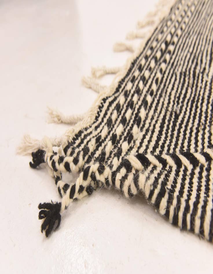 Detail image of  6' 3 x 10' 5  Hand Knotted Moroccan Wool Rug