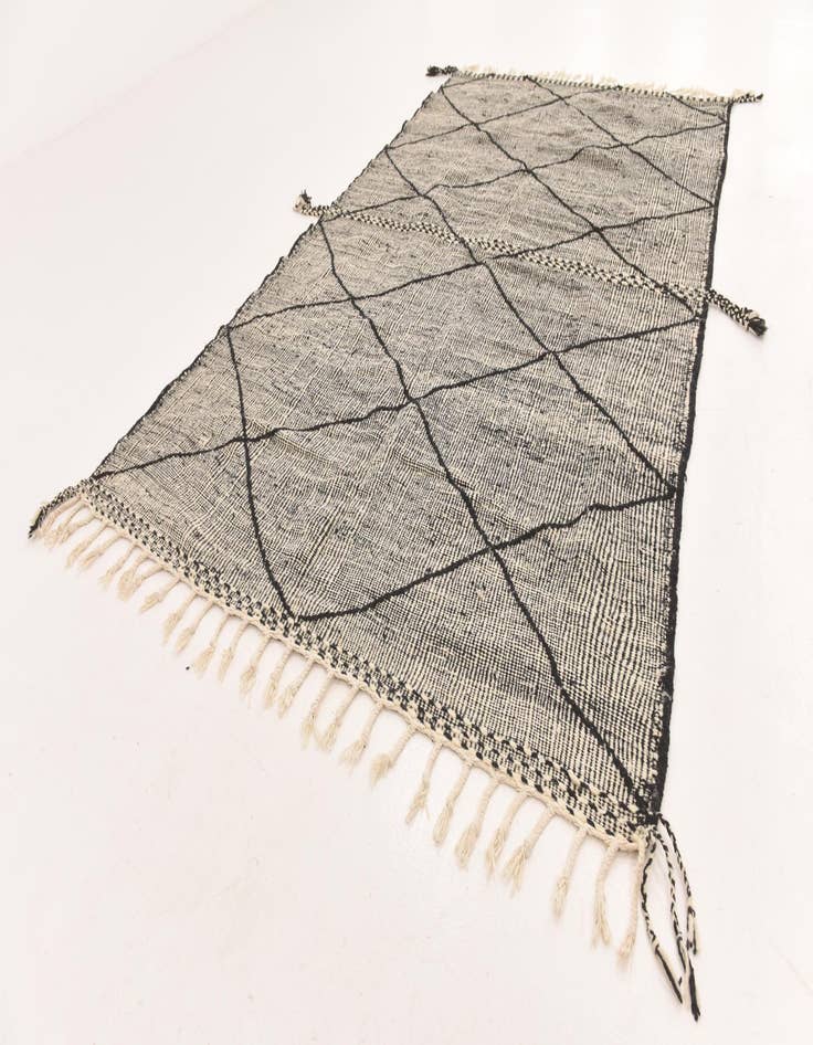 Detail image of  6' x 10'  Hand Knotted Moroccan Wool Rug