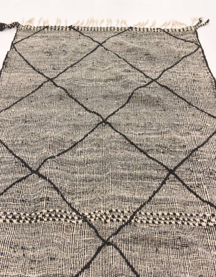 Detail image of  6' x 10'  Hand Knotted Moroccan Wool Rug