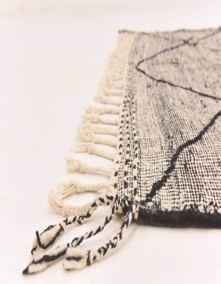 Detail image of  6' x 10'  Hand Knotted Moroccan Wool Rug