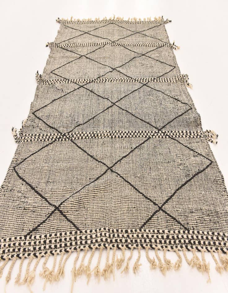 Detail image of  6' 3 x 9' 7  Hand Knotted Moroccan Wool Rug