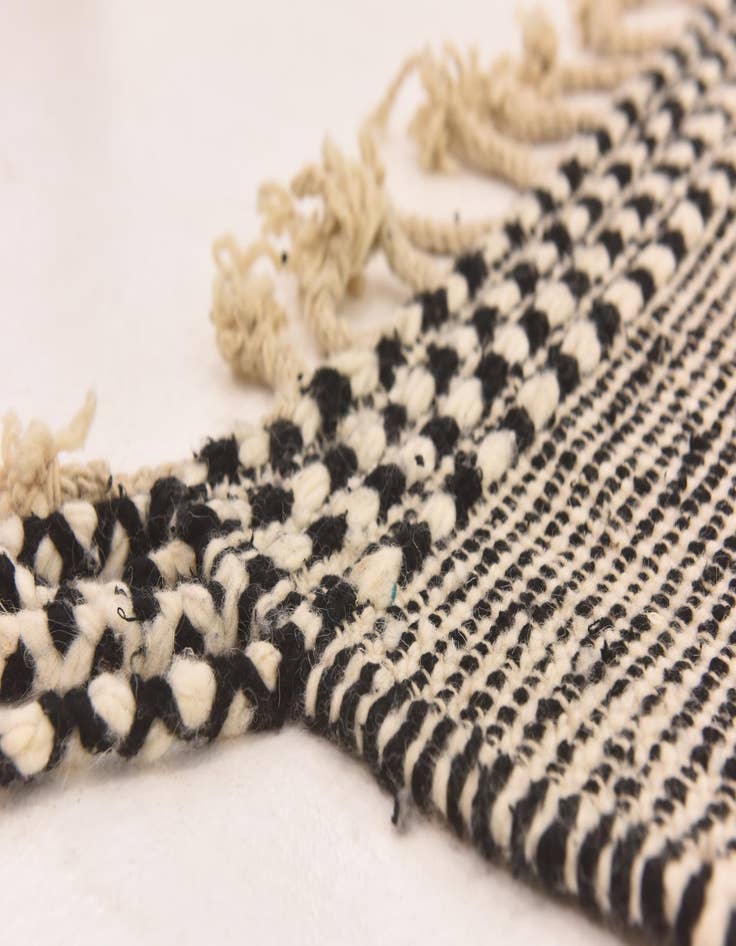 Detail image of  6' 3 x 9' 7  Hand Knotted Moroccan Wool Rug