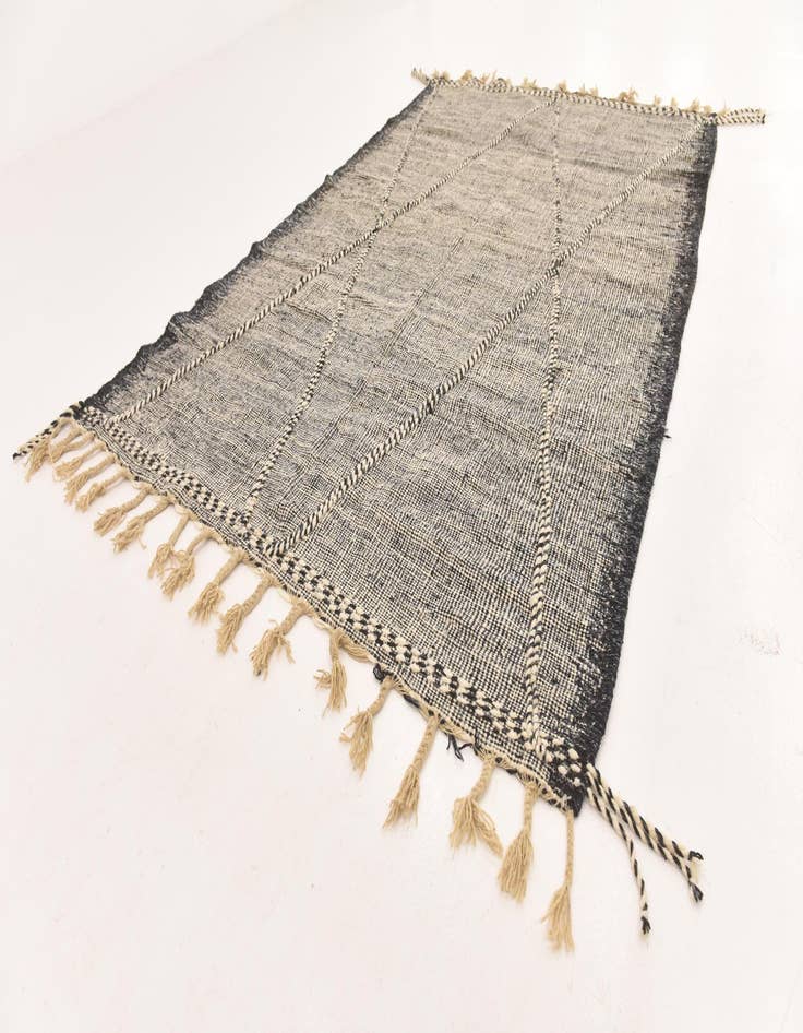 Detail image of  6' 7 x 10' 2  Hand Knotted Moroccan Wool Rug