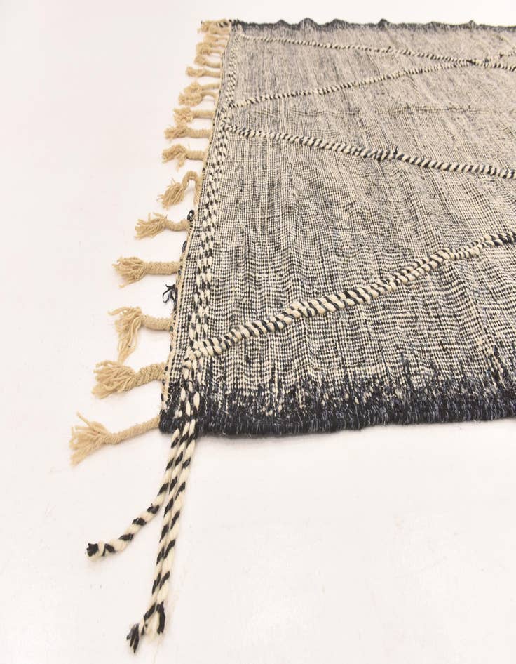 Detail image of  6' 7 x 10' 2  Hand Knotted Moroccan Wool Rug