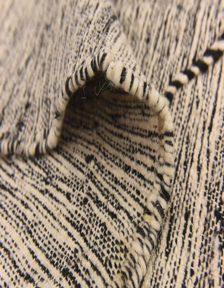 Detail image of  6' 6 x 9' 10  Hand Knotted Moroccan Wool Rug