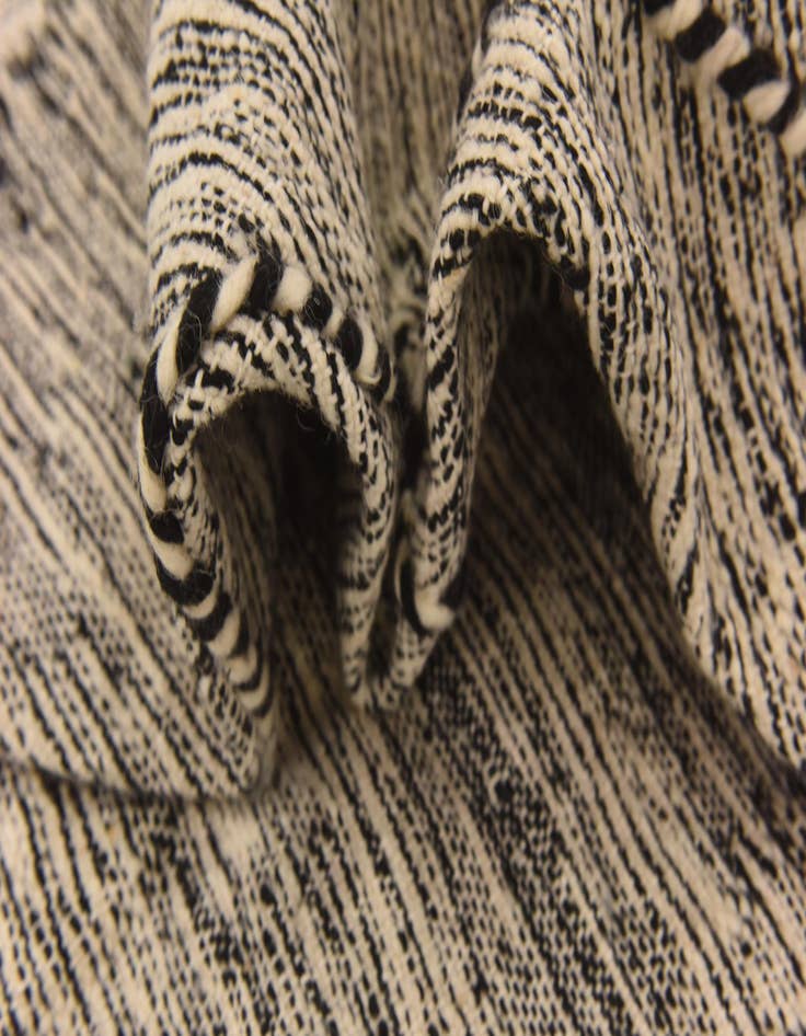 Detail image of  6' 6 x 9' 10  Hand Knotted Moroccan Wool Rug