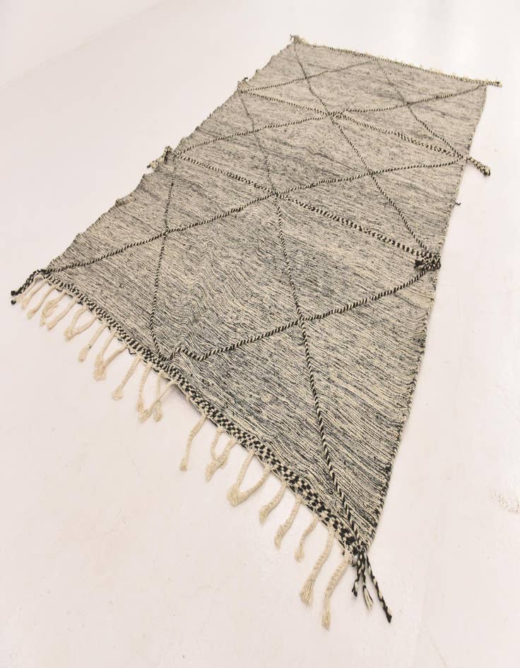 Detail image of  6' 6 x 9' 10  Hand Knotted Moroccan Wool Rug