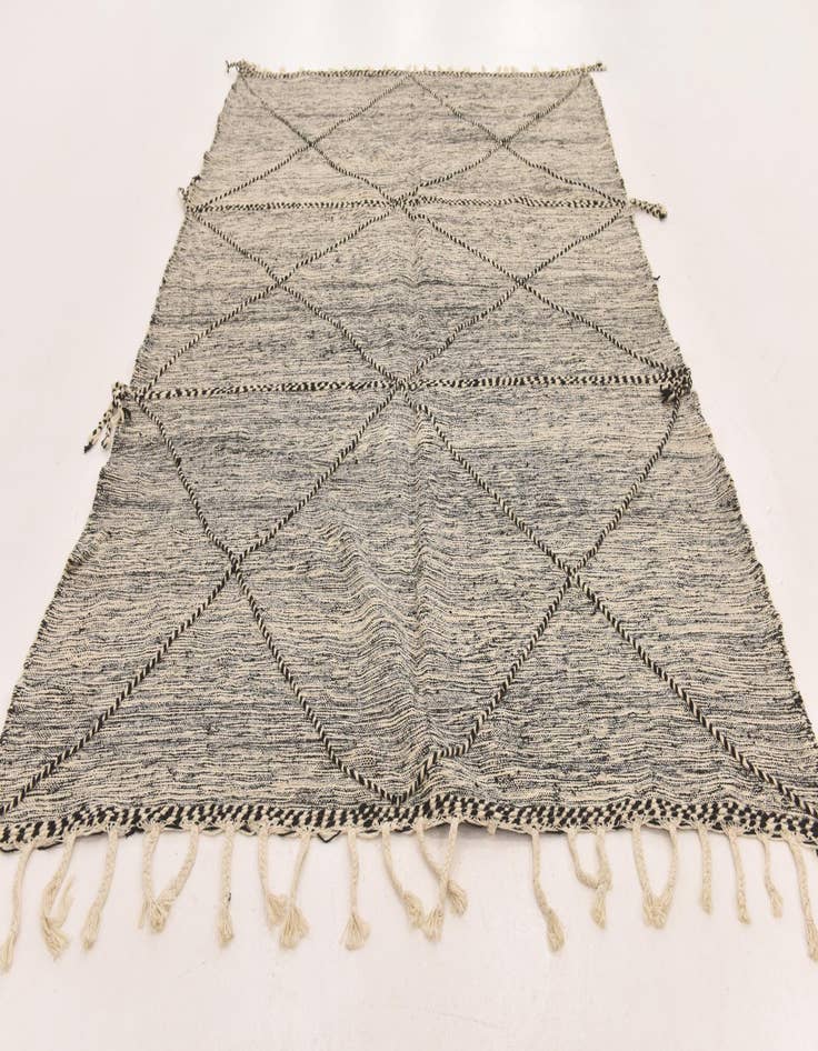 Detail image of  6' 6 x 9' 10  Hand Knotted Moroccan Wool Rug