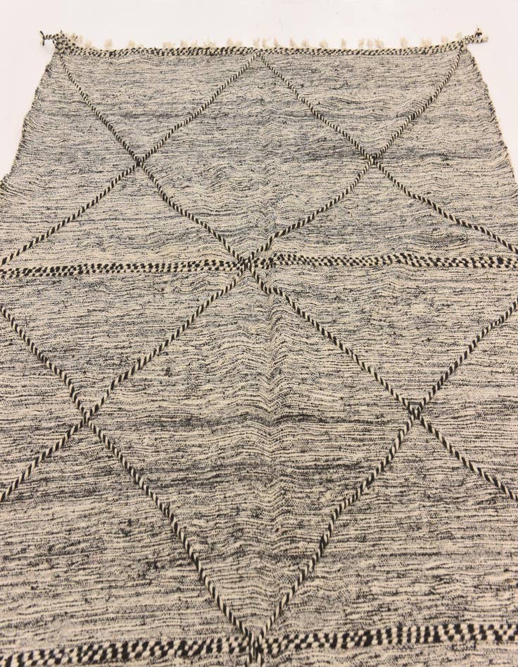 Detail image of  6' 6 x 9' 10  Hand Knotted Moroccan Wool Rug