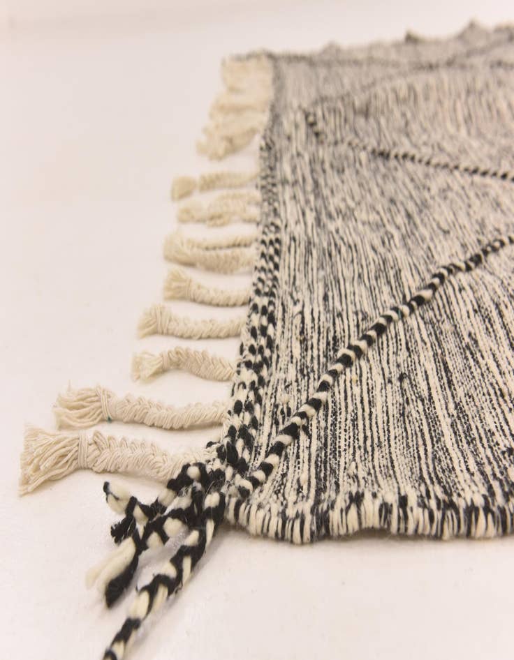 Detail image of  6' 6 x 9' 10  Hand Knotted Moroccan Wool Rug