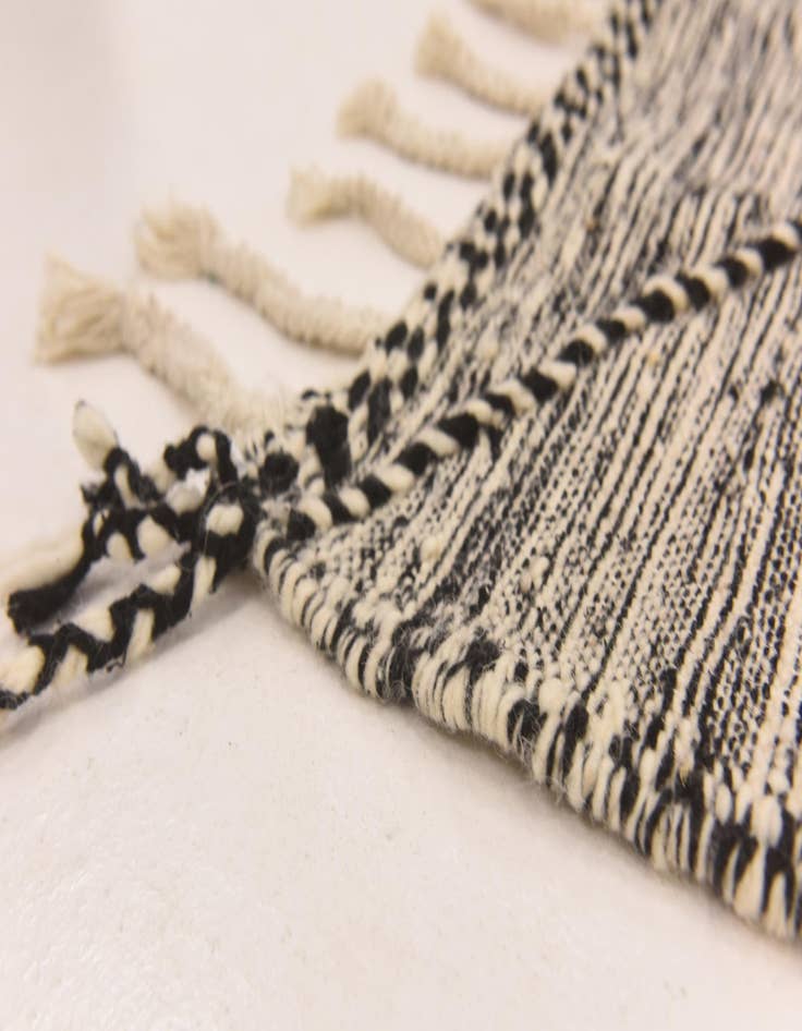 Detail image of  6' 6 x 9' 10  Hand Knotted Moroccan Wool Rug