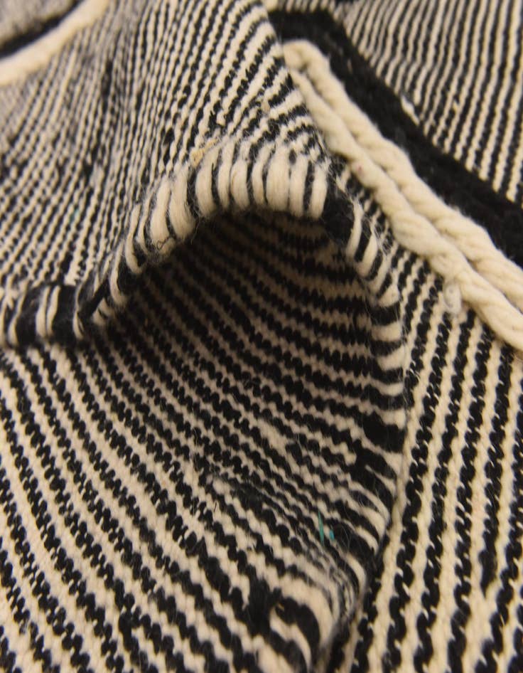 Detail image of  6' 5 x 8' 8  Hand Knotted Moroccan Wool Rug