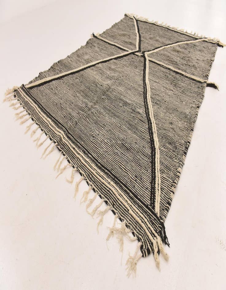 Detail image of  6' 5 x 8' 8  Hand Knotted Moroccan Wool Rug