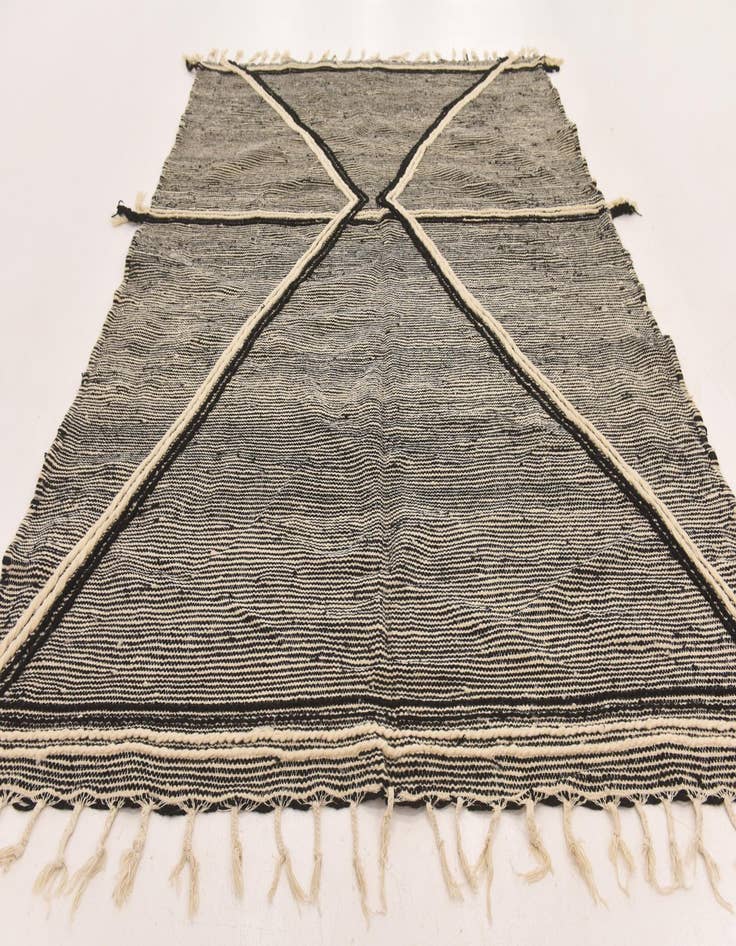 Detail image of  6' 5 x 8' 8  Hand Knotted Moroccan Wool Rug